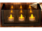 Frame Brown Glass set 3 and set 5 Tea Light Candle Holder Gift Present (Set 3)