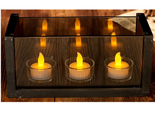 Frame Brown Glass set 3 and set 5 Tea Light Candle Holder Gift Present (Set 3)