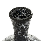 London Boutique Vases for Flowers Decorative Crackle Glitter Sparkled Mercury Mosaic vase gift 006 (Black Silver Rose)