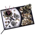 London Boutique Zen Garden Buddha Candle Holder Incense Holder white sand and decorative Stones (Thai Buddha)