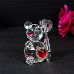 London Boutique Decorative Crystal Teddy Bear New Baby Girl Boy I love you Friendship Gift Prsent (I love you)