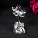 London Boutique Decorative Flower Double Twin Swan with swarovski crystal elements Gift Prsent (Flower)