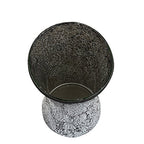 London Boutique Vase Cylinder Handmade Mosaic Glitter Vase Decorative Sparkled Glass gift present (Cylinder Black)