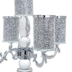 London Boutique Crystal Candle Holder 5 Arms Candelabras Sparkle Crushed Diamond Filled Gift Present