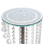 London Boutique Crystal Flower Stand Tall Plant Stand Floor Free Standing Crushed Diamond Crystal Chandeliers Decor Centerpiece Wedding 60cm