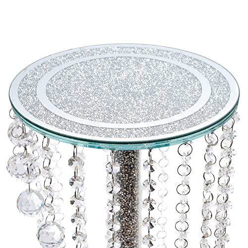London Boutique Crystal Flower Stand Tall Plant Stand Floor Free Standing Crushed Diamond Crystal Chandeliers Decor Centerpiece Wedding 60cm