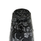 London Boutique Large Tall Vase 18" 40cm Vases for Flowers Handmade Decorative Mosaic Glitter Vase Sparkled Glass gift present (Large Black Rose)