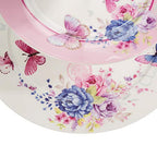 London Boutique 3 Tiered Cake Stands Afternoon tea Porcelain Shabby Chic Butterfly in gift box