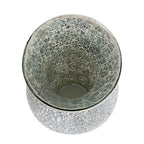London Boutique Vases Mosaic Silver Large small Decorative Glitter Sparkle vase gift present H28 (Small, Silver White)