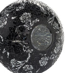 London Boutique Vases for Flowers Decorative Crackle Glitter Sparkled Mercury Mosaic vase gift 006 (Black Silver Rose)