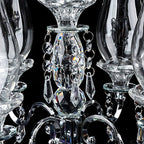 London Boutique Crystal Candelabra Tea Light Candle Holders 5 Arms Decorative with swarovski crystal elements Gift Present (5 Arms)