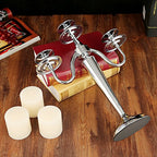 Large Tall Candelabra 5 Arms 3 Arms Candle Holder Silver Solid Brass (3 Arms)
