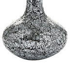 Vases for Flowers Decorative Crackle Glitter Sparkled Mercury Mosaic Bottle Bulb Shaped gift present 006 (Black Silver)