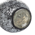 London Boutique Flower Vase Small Large 12" or 16" Decorative Glitter Sparkle Mosaic vase gift present H28 (Large, Black Silver)