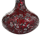 Vases for Flowers Decorative Crackle Glitter Sparkled Mercury Mosaic Bottle Bulb Shaped gift present 006 (Red Silver Rose)