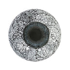 Vases for Flowers Decorative Crackle Glitter Sparkled Mercury Mosaic Bottle Bulb Shaped gift present 006 (Black Silver)