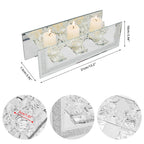 London Boutique Mirrored Candle Holder for 3 Candles – Sparkling Silver Frame with K9 Crystal Holders, Luxury Glass Tea Light & Votive Display Stand, Home Décor & Gift Idea (Lily Flower Cups)