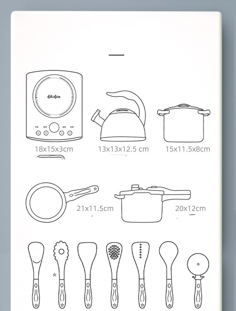New Simulation Induction Cooker Home Appliances Series Children's Play House Electric Kitchen Toys