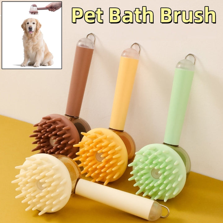 3-in-1 Pet Bath & Grooming Brush for Dogs & Cats