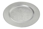 Set of Four 33cm Dia Redbud Silver Charger Plates | Redbud