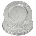 Set of Four 33cm Dia Redbud Silver Charger Plates | Redbud