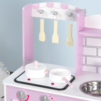 Kids Kitchen Play Set Sounds Utensils Pans Storage Child Role Play