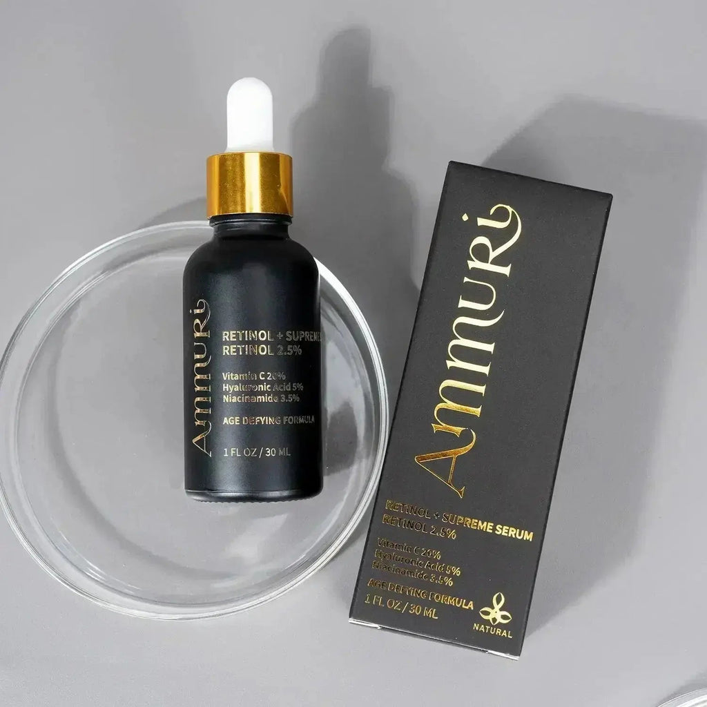 Pro-Retinol 2.5% Face Serum with Vitamin C & Hyaluronic Acid | Ammuri