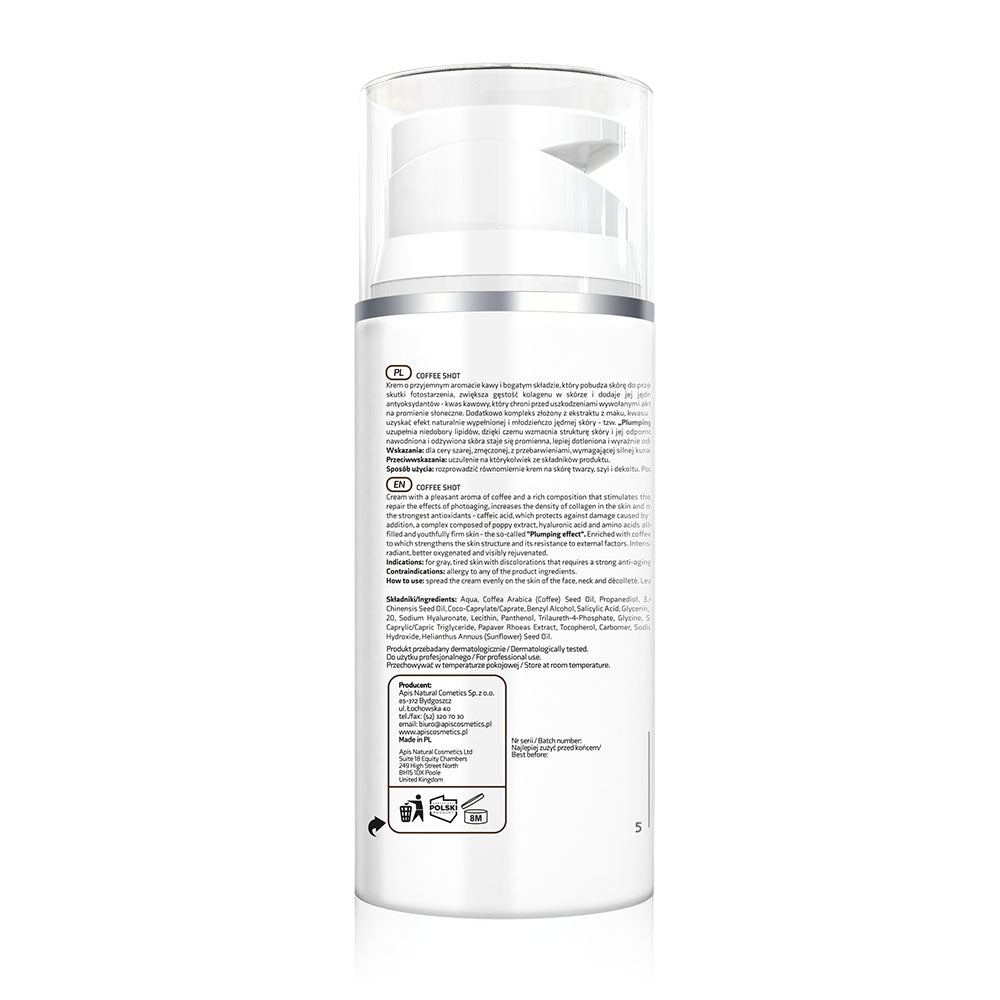 Apis Coffee Shot Anti‑Ageing Face Cream with Caffeic Acid | 100 ml