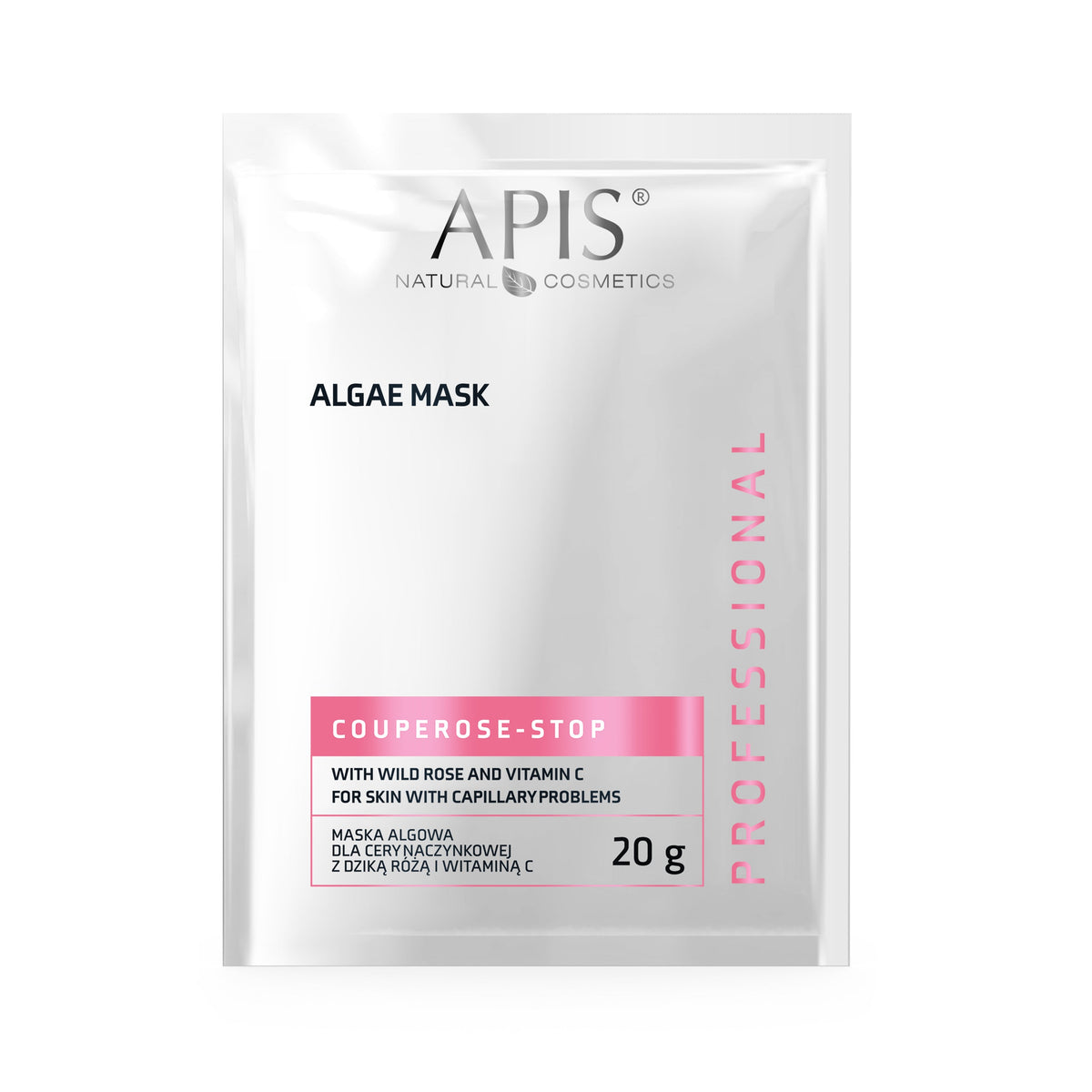 Apis Couperose‑Stop Algae Mask with Wild Rose & Vitamin C | 20 g