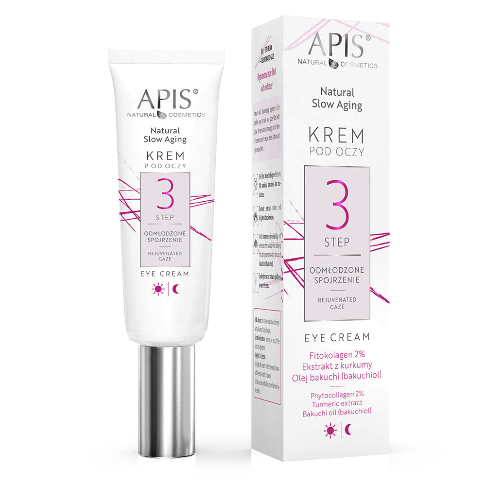 Apis Natural Slow Aging Eye Cream Step 3 Youthful Look | 15ml