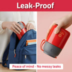 Kids Food Flask 530ml – Insulated Hot Food & Soup Flask with Spoon for School Lunches, Leak-Proof, BPA-Free Stainless Steel | Red