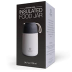 Insulated Food Flask 730ml for Adults – Hot Food & Soup Flask with Spoon for Work, Leak-Proof, BPA-Free Stainless Steel | White