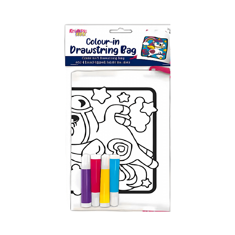 Colour Your Own Drawstring Bag - Unicorn