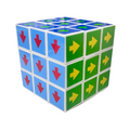 Coloured Rubik's Cube