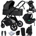For Your Little One Cruise 3 In 1 Travel System With Car Seat - Eclipse Black (Free Cupholder / Seat Liner Included!)