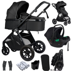 For Your Little One Cruise 3 In 1 Travel System With Car Seat - Eclipse Black (Free Cupholder / Seat Liner Included!)