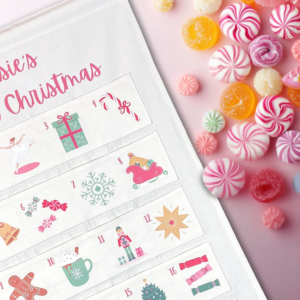 Personalised Sweet Advent Calendar Christmas countdown