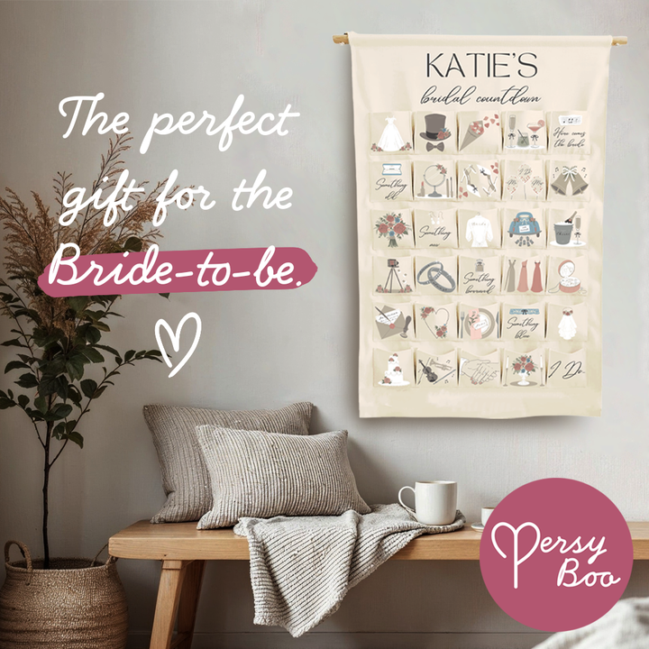 Personalised wedding countdown advent calendar
