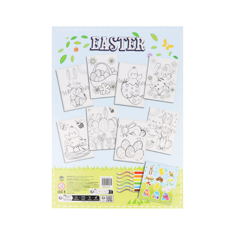 Easter Colouring Set With Pencils & Sticker Sheets