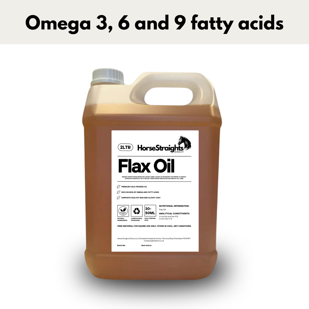 Flax Oil for Horses | Equine Feed Supplement - Wellbeing Pets