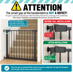 2x FYLO Baby Safety Stair Gate Pressure Fit Extra Wide - Grey