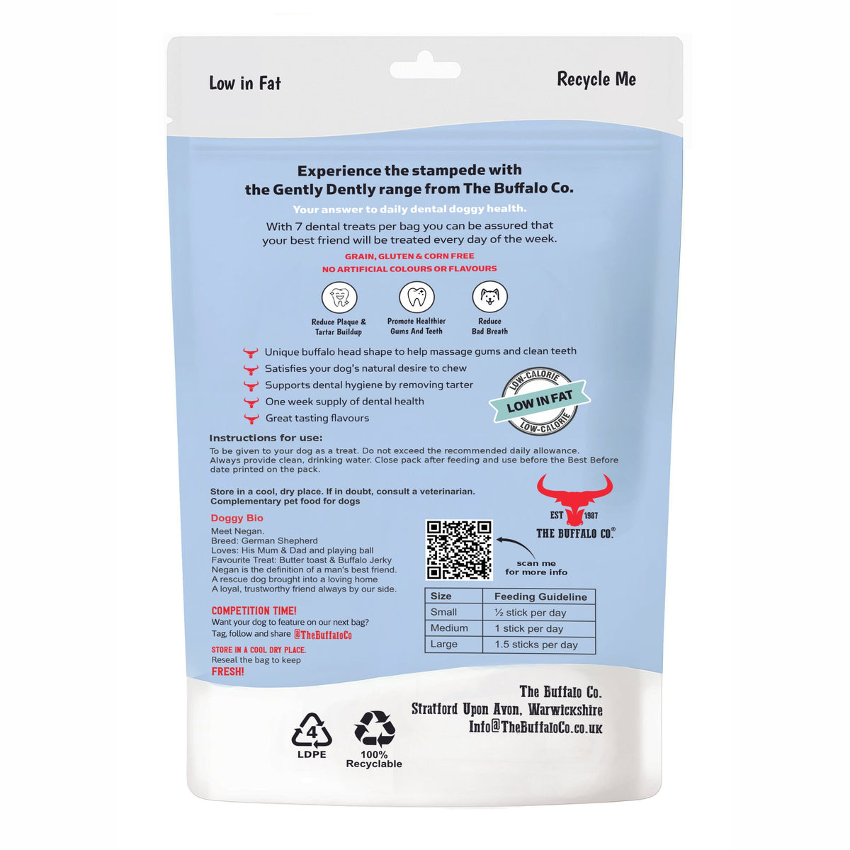 Gently Dently Fresh Breath Mint Dental Treats for Dogs | 175g product image