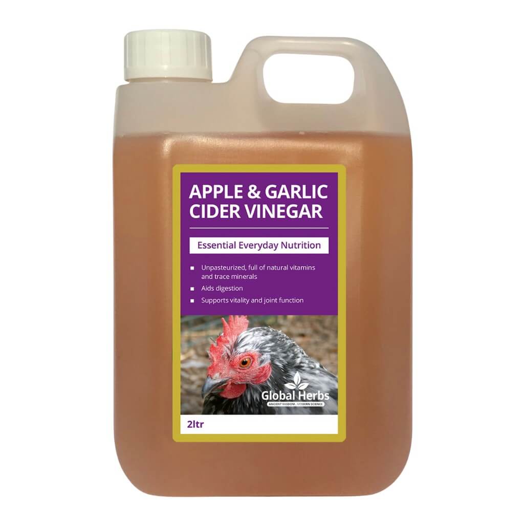 Global Herbs Apple & Garlic Cider Vinegar for Chickens - Wellbeing Pets