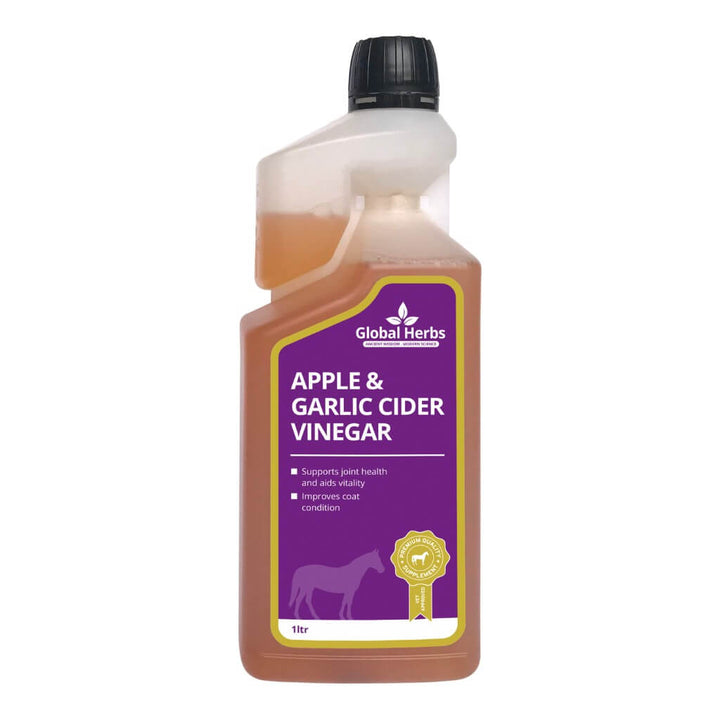 Global Herbs Apple Garlic Cider Vinegar for Horses