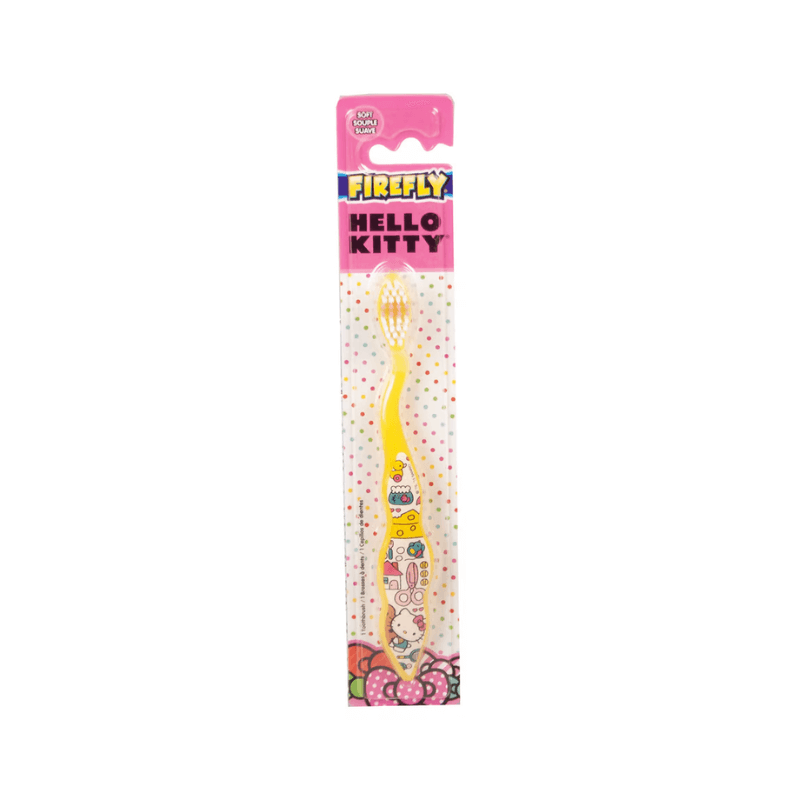 Hello Kitty Firefly Soft Bristle Yellow Toothbrush