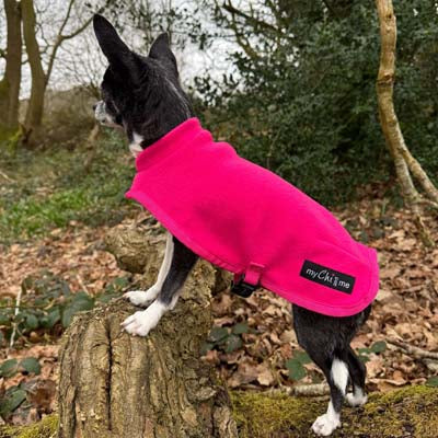 Tiny Toastie Water-Repellent Fleece Dog Coat - Hot Pink - image 11 - Wellbeing Pets