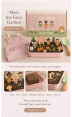 Fairy Gardening Kit for kids | Sensory Play set with Apron,Tray, Shovel, Fairies, Soil & Seeds | The Playmakers Co