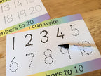 I Can Write Numbers Mats