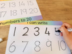 I Can Write Numbers Mats