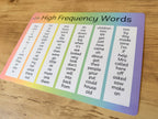 High Frequency Words Mat